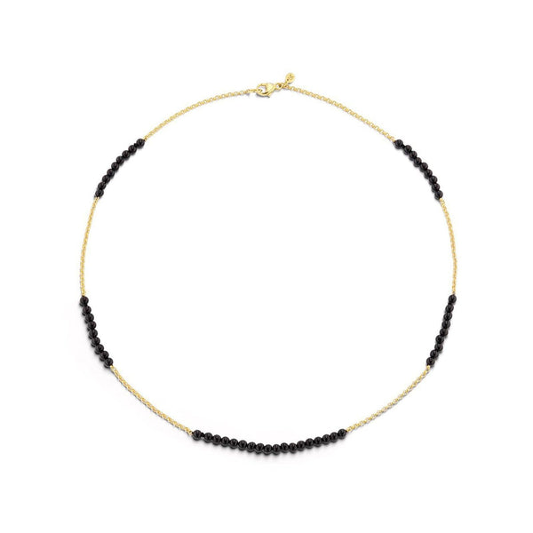 Petite Bead Station Chain, in Black Onyx - Charlotte Allison Fine Jewelry