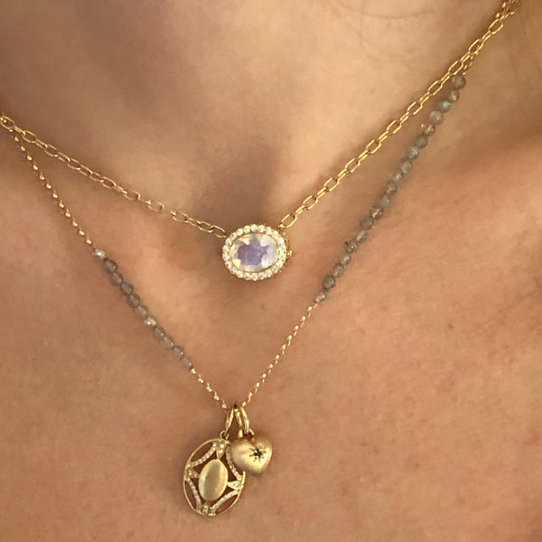 Petite Bead Station Chain in Labradorite - Charlotte Allison Fine Jewelry
