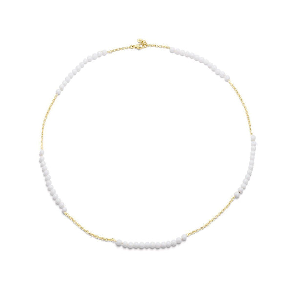 Petite Bead Station Chain in White Onyx - Charlotte Allison Fine Jewelry