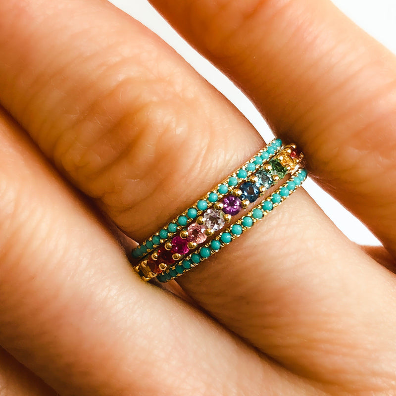 Petite Eternity Band in Turquoise - Charlotte Allison Fine Jewelry