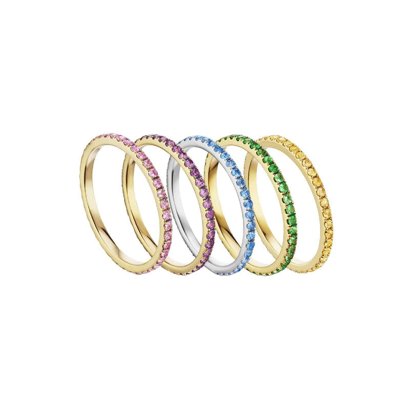 Petite Eternity Bands in Pink Sapphire - Charlotte Allison Fine Jewelry