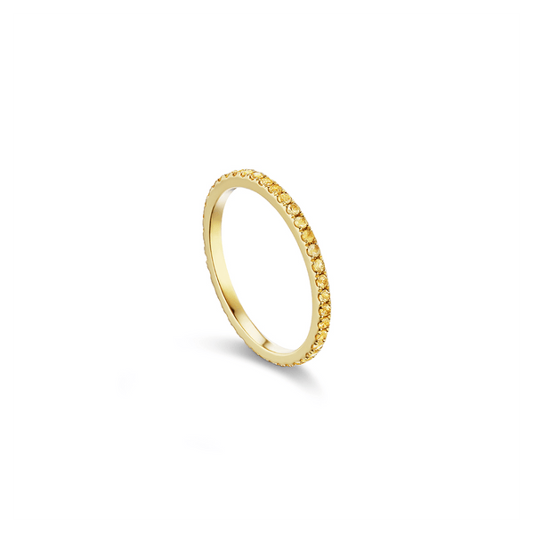 Petite Eternity Bands in Yellow Sapphire - Charlotte Allison Fine Jewelry