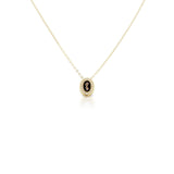Petite Gemset Necklace in Smokey Topaz and Diamond - Charlotte Allison Fine Jewelry