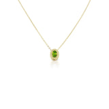 Petite Gemset Necklace Peridot and Yellow Sapphire - Charlotte Allison Fine Jewelry