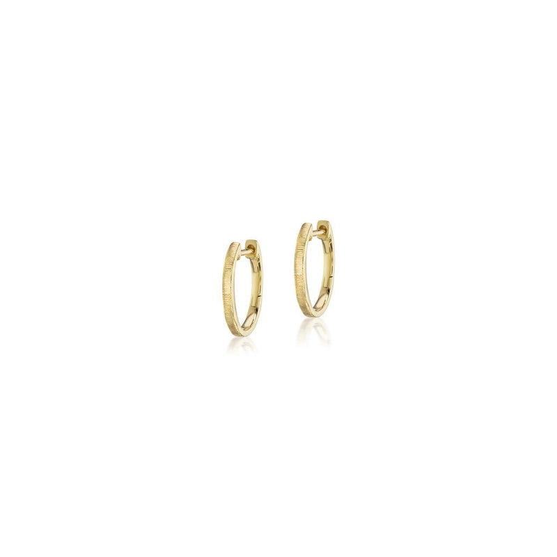Petite Hoops in Brushed Gold - Charlotte Allison Fine Jewelry
