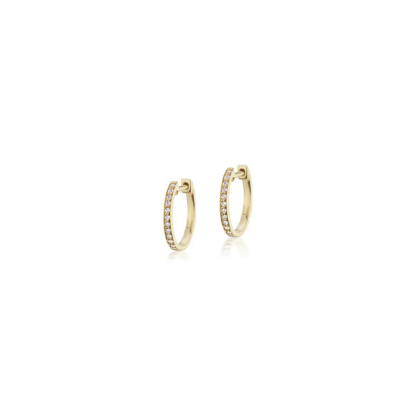 Petite Hoops in White Diamond - Charlotte Allison Fine Jewelry