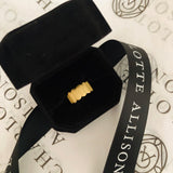 Scallop Cigar Band in Brushed Gold - Charlotte Allison Fine Jewelry