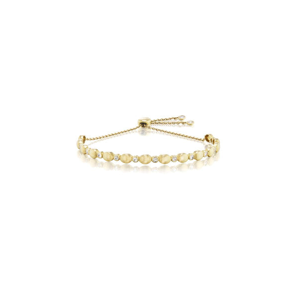 Slider Bracelet in Brushed Gold - Charlotte Allison Fine Jewelry