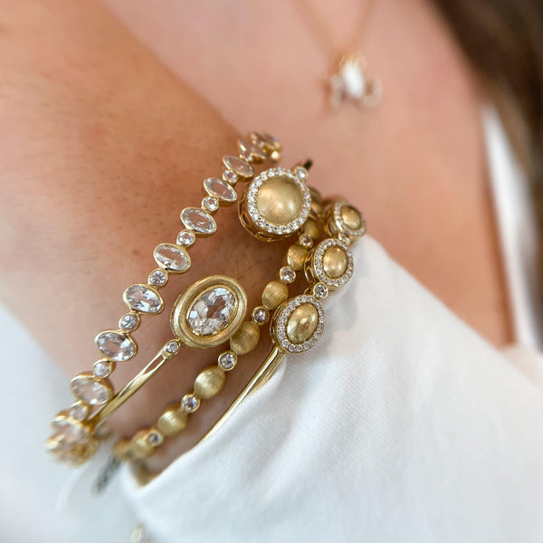 Slider Bracelet in Brushed Gold - Charlotte Allison Fine Jewelry
