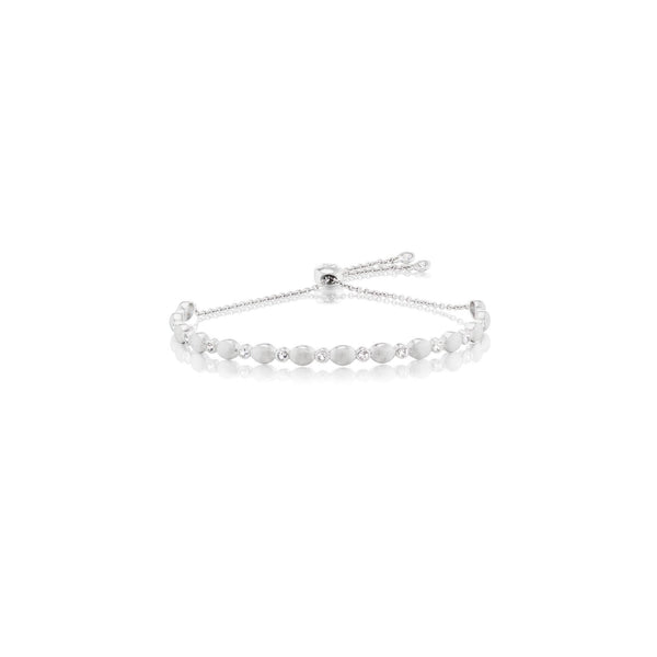 Slider Bracelet in Brushed White Gold - Charlotte Allison Fine Jewelry
