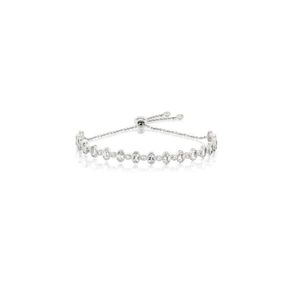 Slider Bracelet in White Sapphire in White Gold - Charlotte Allison Fine Jewelry