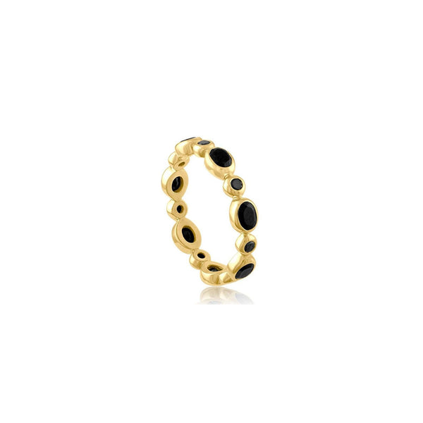 Stacking Motif Band in Black Spinel - Charlotte Allison Fine Jewelry