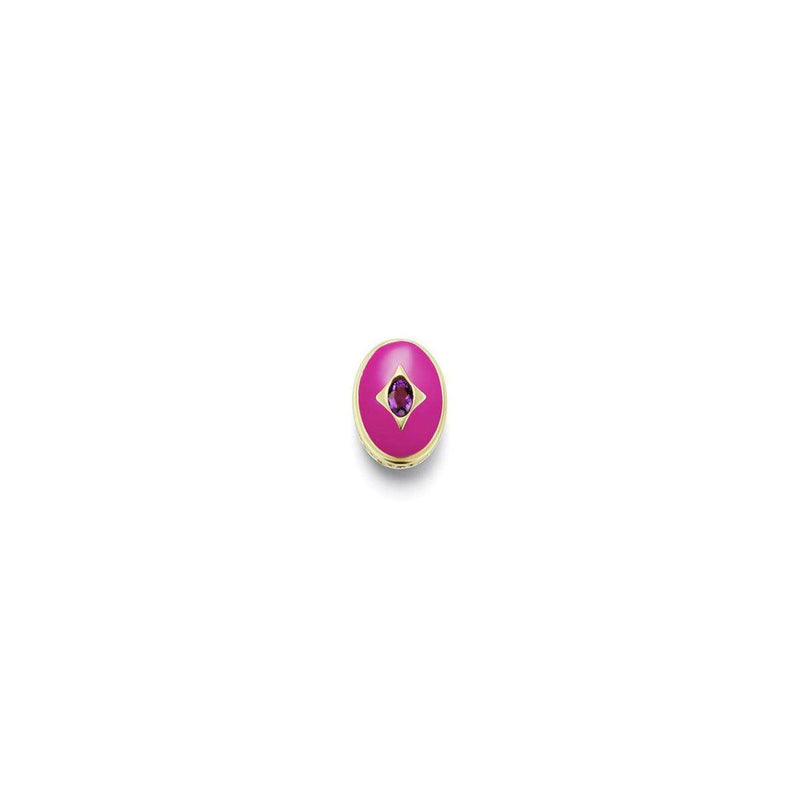 Threadable Enamel & Stone Pendant in Magenta - Charlotte Allison Fine Jewelry