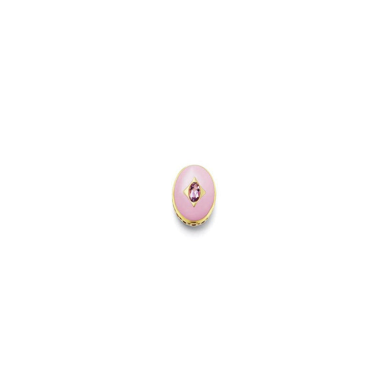 Threadable Enamel & Stone Pendant in Pink - Charlotte Allison Fine Jewelry