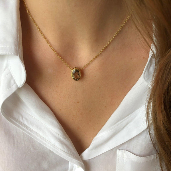 Threadable Pendant in Smokey Topaz - Charlotte Allison Fine Jewelry