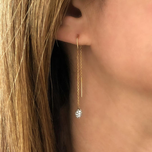 Threaders in Diamond Pave - Charlotte Allison Fine Jewelry
