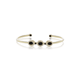 Triplet Cuff in Black Spinel & Diamond with Black Spinel Accents - Charlotte Allison Fine Jewelry