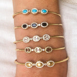 Triplet Cuff in Black Spinel & Diamond with Black Spinel Accents - Charlotte Allison Fine Jewelry