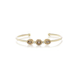 Triplet Cuff in Smokey Topaz and Champagne Diamond - Charlotte Allison Fine Jewelry