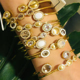 Triplet Cuff in Smokey Topaz and Champagne Diamond - Charlotte Allison Fine Jewelry