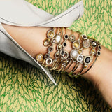 Triplet Cuff in Smokey Topaz and Champagne Diamond - Charlotte Allison Fine Jewelry