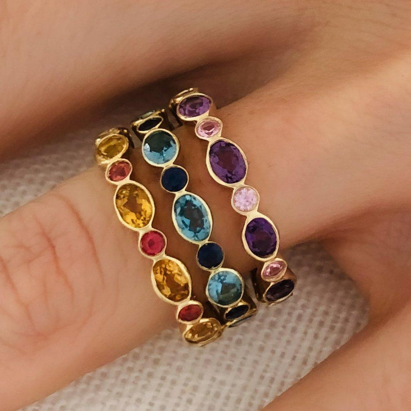 Two-Tone Amethyst Eternity Band, Limited Edition - Charlotte Allison Fine Jewelry