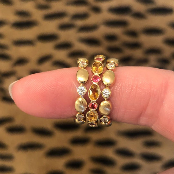 Two-Tone Golden Citrine Eternity Band, Limited Edition - Charlotte Allison Fine Jewelry